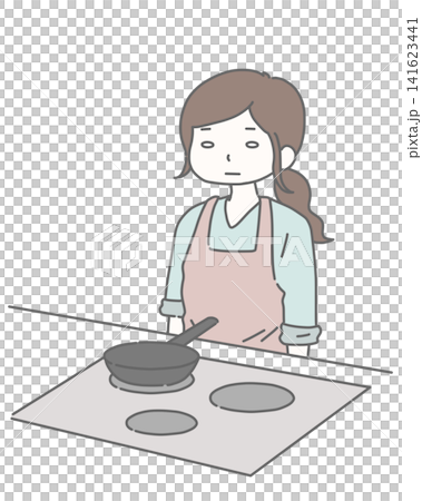料理にうんざりする主婦 料理にうんざりする主婦 141623441