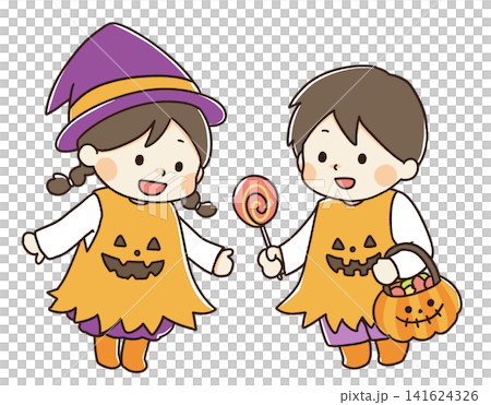 兒童萬聖節插畫 兒童萬聖節插畫 141624326
