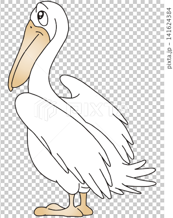 手書き動物イラスト☆ペリカン 手書き動物イラスト☆ペリカン 141624384