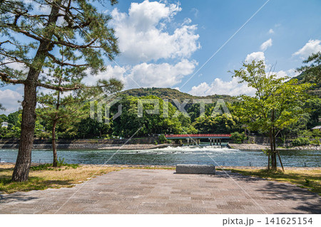 宇治川風景　宇治公園塔の島　京都府宇治市 141625154