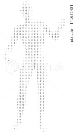 Human Figure Made Of Binary Code Human Figure Made Of Binary Code 141625481