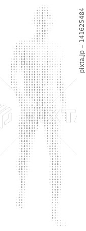 Human Figure Made Of Binary Code Human Figure Made Of Binary Code 141625484