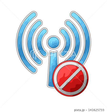 Illustration of Block Signal Illustration of Block Signal 141625733