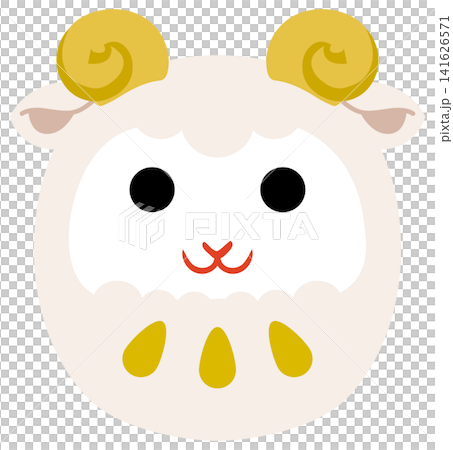 Cute sheep Daruma doll for the Year of the Sheep Cute sheep Daruma doll for the Year of the Sheep 141626571