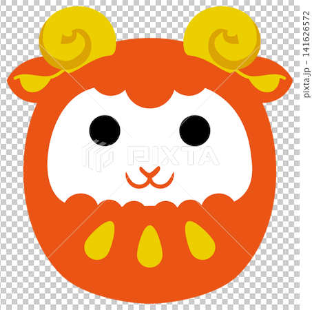 未年のかわいい羊の達磨 141626572