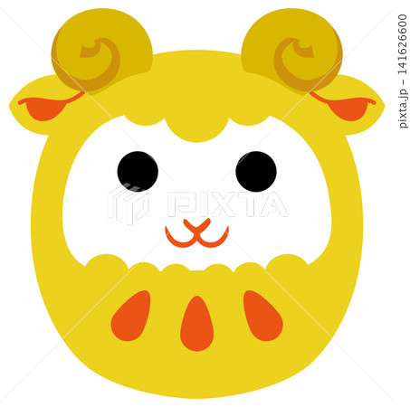 未年のかわいい羊の達磨 未年のかわいい羊の達磨 141626600