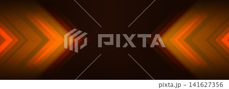 Futuristic background with orange neon arrows Futuristic background with orange neon arrows 141627356