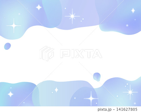 夜空のグラデーション流体シェイプとキラキラのフレーム 夜空のグラデーション流体シェイプとキラキラのフレーム 141627805