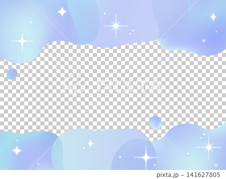 夜空のグラデーション流体シェイプとキラキラのフレーム 夜空のグラデーション流体シェイプとキラキラのフレーム 141627805