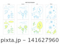 春夏秋冬の四季をシンプルな線画で描いた挿絵イラスト 春夏秋冬の四季をシンプルな線画で描いた挿絵イラスト 141627960