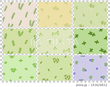 一組9張復古草藥圖案背景圖 一組9張復古草藥圖案背景圖 141628812