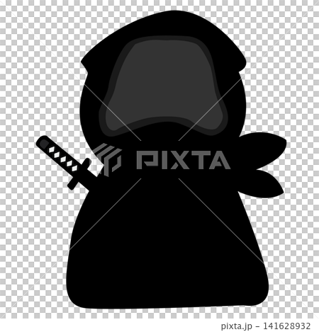 Minimalist Ninja Illustration Icon Minimalist Ninja Illustration Icon 141628932