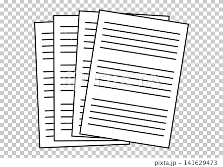 Black and white icons showing overlapping documents or manuscripts, multiple sheets of paper and materials, or overlapping documents and reports. Black and white icons showing overlapping documents or manuscripts, multiple sheets of paper and materials, or overlapping documents and reports. 141629473
