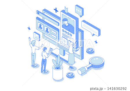 Human Resources Isometric Illustration 141630292