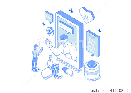 Medical Service Isometric Illustration 141630293