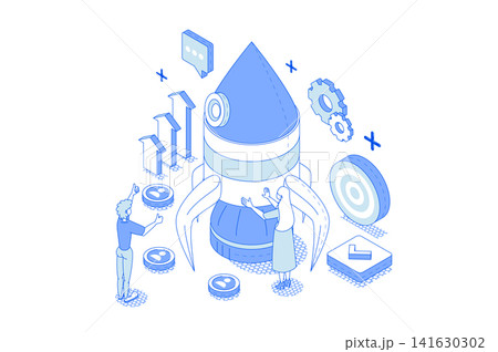 Startup Isometric Illustration Startup Isometric Illustration 141630302
