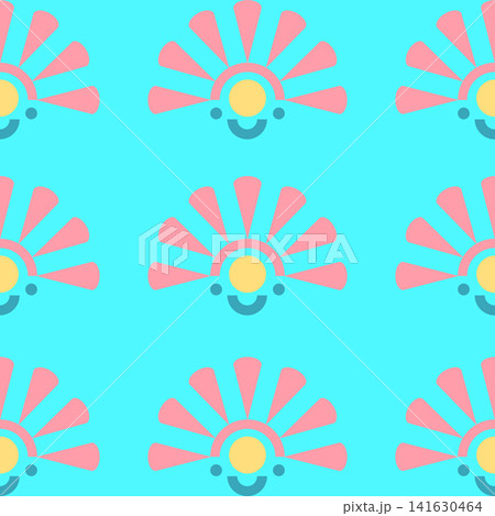 Geometric with floral pattern. floral pattern background design for background, wallpaper, clothing, textile, wrapping, carpet, print, embroidery style 141630464