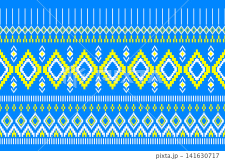 Geometric ethnic oriental pattern. Seamless pattern with pink background. Ethnic pattern design for fabric, clothing, textile, wrapping, background, wallpaper, carpet, print, embroidery style Geometric ethnic oriental pattern. Seamless pattern with pink background. Ethnic pattern design for fabric, clothing, textile, wrapping, background, wallpaper, carpet, print, embroidery style 141630717