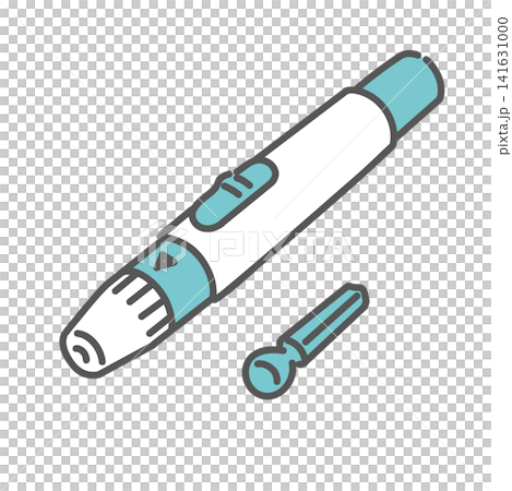 自己血糖測定用穿刺器具(ランセットデバイス)のイラスト 自己血糖測定用穿刺器具(ランセットデバイス)のイラスト 141631000