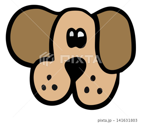Hand drawn puppy head shape for decoration, dog cartoon, characters, comic, pet shop, vet, adopt rescue animal, foster home, shelter, house, sleeping time, bedtime, pet costume, plush toy Hand drawn puppy head shape for decoration, dog cartoon, characters, comic, pet shop, vet, adopt rescue animal, foster home, shelter, house, sleeping time, bedtime, pet costume, plush toy 141631803