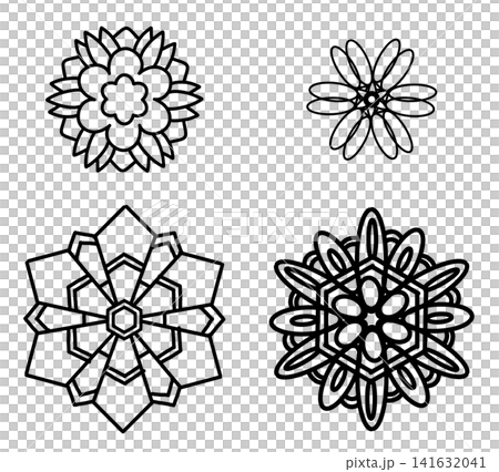 It is a Dancheong pattern illustration. It is a Dancheong pattern illustration. 141632041