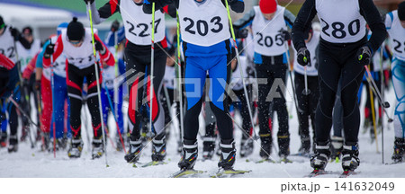 Beginning of ski race Beginning of ski race 141632049