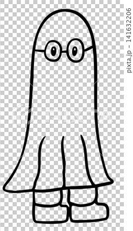 Hand drawn a kid covering in blanket outline for Halloween costume, event, activity, back to school, student, children, kids, childhood, playground, family members, mood, feelings, emotion Hand drawn a kid covering in blanket outline for Halloween costume, event, activity, back to school, student, children, kids, childhood, playground, family members, mood, feelings, emotion 141632206
