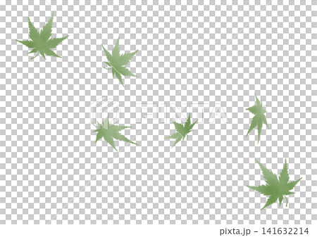 日式背景素材,以飄動的藍色楓葉為特色(留白) 日式背景素材,以飄動的藍色楓葉為特色(留白) 141632214
