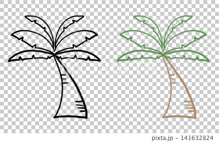 It is a line drawing of a palm tree. It is a line drawing of a palm tree. 141632824