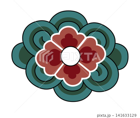 It is "Dancheong", a traditional Korean pattern. 141633129
