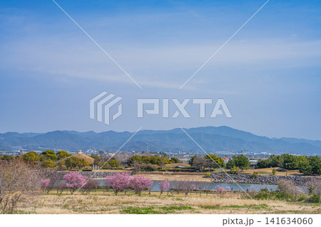 豊川市の日本列島公園と街並み(愛知県) 豊川市の日本列島公園と街並み(愛知県) 141634060