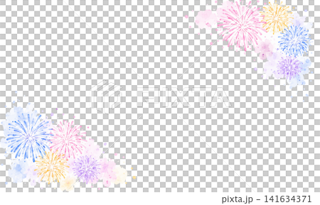 煙火插圖邊框(向量圖) 煙火插圖邊框(向量圖) 141634371
