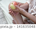 Close up of female legs and arms with vitiligo, unique pigmentation, autoimmune skin condition, copy space 141635048