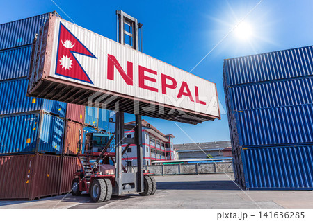 Products shipping cargo goods with Nepal flag for import export business from Nepal Country Products shipping cargo goods with Nepal flag for import export business from Nepal Country 141636285