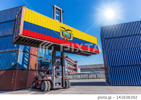 Products shipping cargo goods with Ecuador flag for import export business from Ecuador Country Products shipping cargo goods with Ecuador flag for import export business from Ecuador Country 141636302