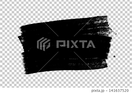Black Grunge Brush Stroke with Transparent Background, Rough Textured Paint.. Black Grunge Brush Stroke with Transparent Background, Rough Textured Paint.. 141637520
