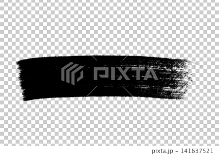 Black Grunge Brush Stroke with Transparent Background, Rough Textured Paint.. Black Grunge Brush Stroke with Transparent Background, Rough Textured Paint.. 141637521