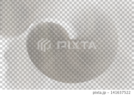 Brown Halftone Dot Texture Pattern with Transparent Background, Abstract Grunge Vintage Print Effect Element 141637522