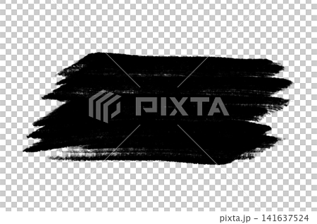 Black Grunge Brush Stroke with Transparent Background, Rough Textured Paint.. Black Grunge Brush Stroke with Transparent Background, Rough Textured Paint.. 141637524
