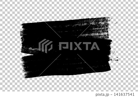 Black Grunge Brush Stroke with Transparent Background, Rough Textured Paint Element for Design Overlay Black Grunge Brush Stroke with Transparent Background, Rough Textured Paint Element for Design Overlay 141637541