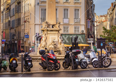 MARSEILLE, FRANCE - 03 Nov 2018 - Streets in the old port part of the city MARSEILLE, FRANCE - 03 Nov 2018 - Streets in the old port part of the city 141637581