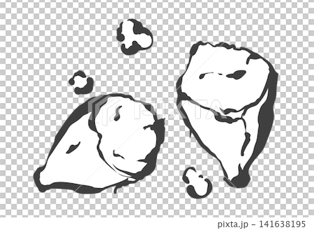 Hand-drawn brushstroke style illustration of a roasted sweet potato Hand-drawn brushstroke style illustration of a roasted sweet potato 141638195