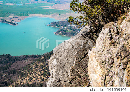 View From Jochberg Mountain Over Kochel Lake: Scenic Hiking Landscape In Bavaria Germany View From Jochberg Mountain Over Kochel Lake: Scenic Hiking Landscape In Bavaria Germany 141639101