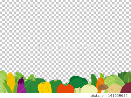 各種蔬菜的框架插圖(橫向) 各種蔬菜的框架插圖(橫向) 141639625