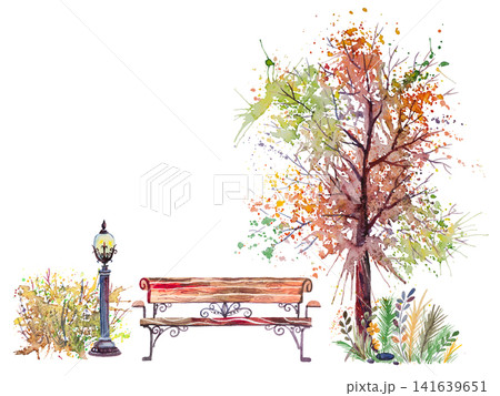 Autumn background with splash tree Autumn background with splash tree 141639651