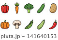 set of vegetables 141640153