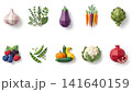 vegetables icons set isolated on white background 141640159