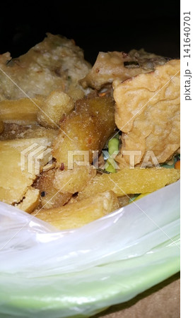 Close up shot of delicious fried food. Fried food is a typical Indonesian food. 141640701