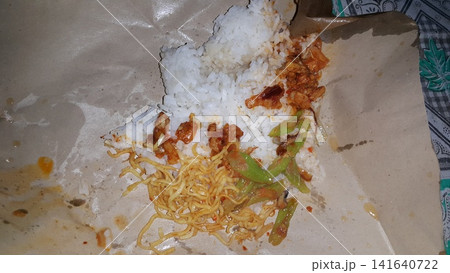 Nasi Bungkus, practical food. Simple people's food. Nasi Bungkus, practical food. Simple people's food. 141640722