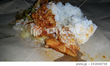 Nasi Bungkus, practical food. Simple people's food. Nasi Bungkus, practical food. Simple people's food. 141640730